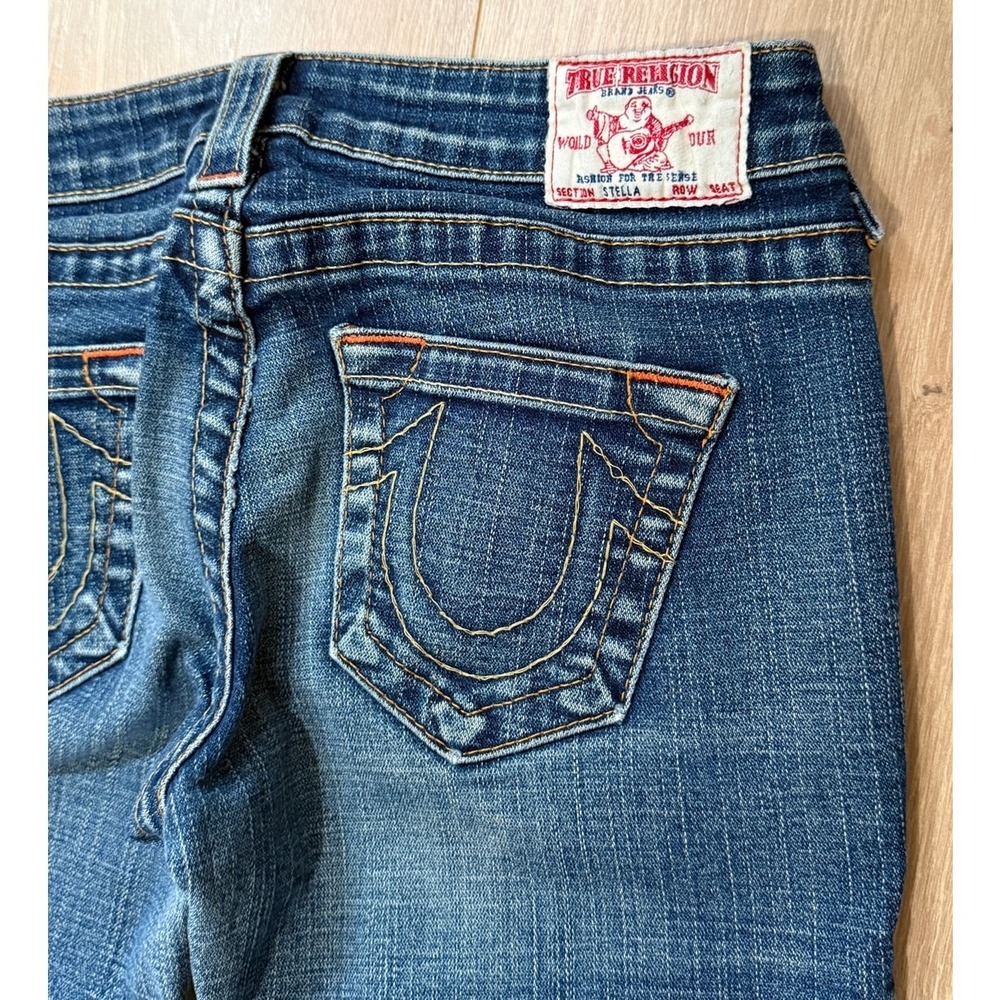 True Religion Stella Low Rise Skinny Jeans Medium Wash Blue Size 26 Made in USA - Picture 3 of 7